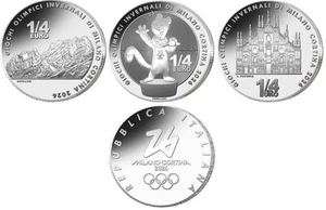 3 x 0,25€ (1/4€) Italia 2025 "Olimpiadi Milano Cortina 2026" - Foto 1 di 1