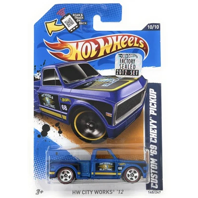 Chevy Hot Wheels 2012 City Works - Custom '69 (azul mate) #140 Foto 1 de 3