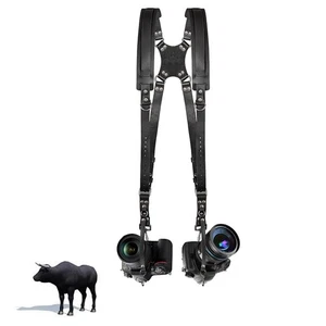 Camera Strap,Camera Straps for Photographers,Leather Dual Camera Strap for Tw... - Picture 1 of 7