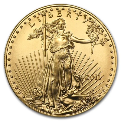 2011 1 oz American Gold Eagle BU - Imagem 1 de 2