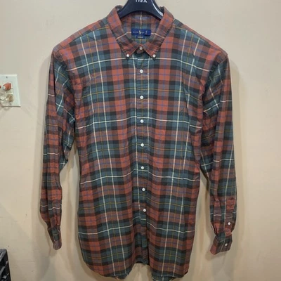 Ralph Lauren Shirt Men 4XLT Tall Green Brown Red Plaid Button Down Pony Custom - Image 1 of 4