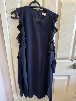 CARVEN Shift Dress Blue Sleeveless Knee Length Womens UK 10 - Image 1 of 3