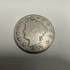 1897 US 5 CENT LIBERTY V NICKEL FAST SHIPPING! - Bild 1 von 14