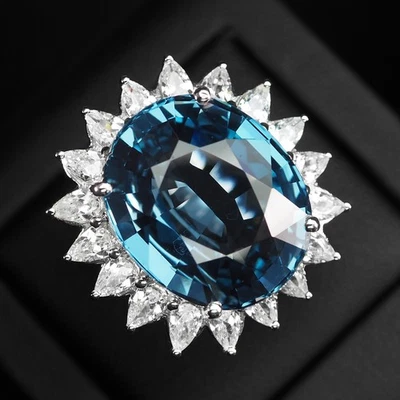 SPLENDIDI ANELLI A GRAPPOLO FATTI A MANO IN ARGENTO STERLING 925 31,25 CT... - Immagine 1 di 4