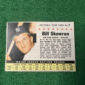 1961 Post Cereal Baseball Card #3 Bill Skowron, New York Yankees, VG)! - Picture 1 of 6