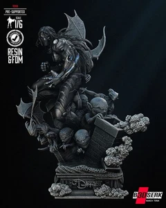 Dunkelheit Skulptur 3D gedruckt DC Comics 3 Stück Kit GRAU - 8 Zoll - Bild 1 von 3