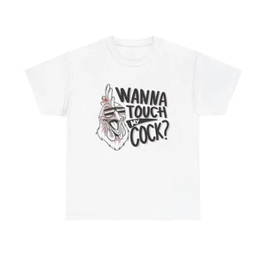 T-Shirt Wanna Touch My Cock lustig Sex Witze Grafik Unisex schwere Baumwolle Tee - Bild 1 von 29