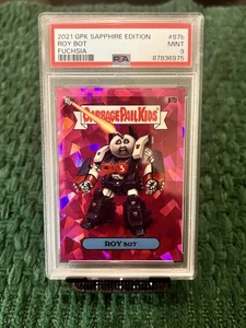 2021 Garbage Pail Kids Sapphire Edition Fuchsia Roy Bot /75 #87b PSA 9 MINT - Picture 1 of 2