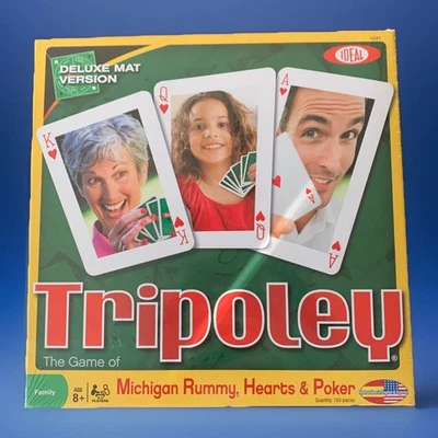 Tripoley 豪华垫版密歇根州拉米之心与扑克游戏全新未拆封 — 第 1/3 张图片