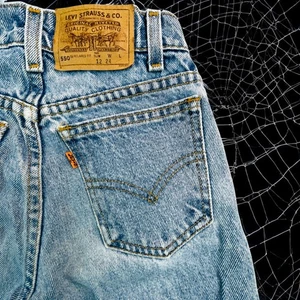 Jeans De Colección Levi's 550 Niños 12 (22' x 27") Delgados Azul Claro Denim 5 Bolsillos 95' - Imagen 1 de 13