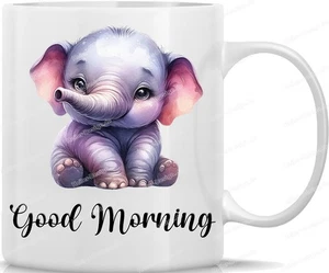 Tasse Kaffeebecher mit Süßem Elefanten Good Morning Motiv - 50 - Bild 1 von 1