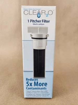 Clear2O Water Pitcher Filter CWF1014 Block Carbon Replacement Element Free Ship - Image 1 of 4