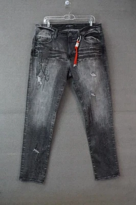 Pantalones de mezclilla Cult Of Individuality Rocker Slim 602 negros algodón envejecido 36x33 nuevos con etiquetas Foto 1 de 4