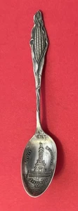 Baltimore MD Battle Monument Corn Ear Sterling Silver 4g 3 3/8” Souvenir Spoon - Bild 1 von 8