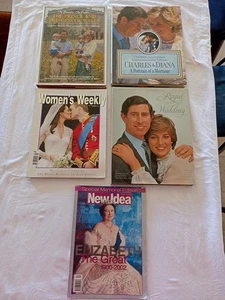 Royals/ Princess Diana & Charles Book Lot Of 5 - Royal Wedding, Prince William, - Foto 1 di 11