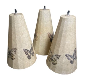3 Vintage Mid-Century Modern Fiberglass Butterfly Fabulous Wall Sconces - Picture 1 of 5