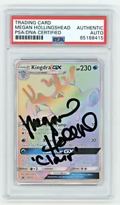 PSA Signed Megan Hollingshead Kingdra GX Sun & Moon SM155 Holo Secret UR - Picture 1 of 2