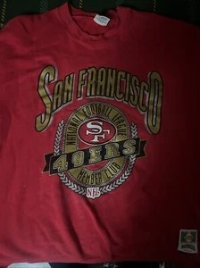 Vintage NFL San Francisco 49ers Members Club Crewneck Sweatshirt Size XL Red - Picture 1 of 5