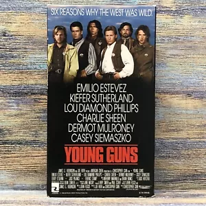 Young Guns 1988 Movie VHS Video Tape Emilio Estevez Charlie Sheen Lou Diamond - Picture 1 of 10