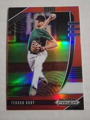 Tekoah Roby 2020 Panini Prizm Draft Picks Red Parallel PDP86 Baseball Card  - Image 1 of 4