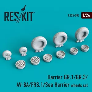 Juego de ruedas Harrier GR.1/GR.3/AV-8A/FRS1/Sea Harrier ResKit RS24-0005 escala 1:24 - Imagen 1 de 11