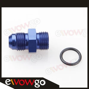 Aluminum -8AN AN8 AN-8 Male Flare To -10AN AN10 Straight Cut O-Ring Fitting Blue - Picture 1 of 3