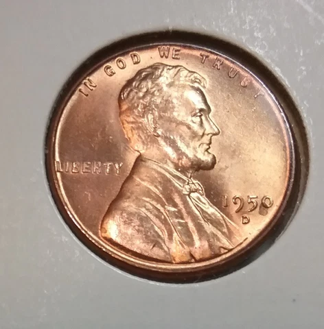 1950 Lincoln Wheat Cent  D - BU - Uncirculated Cover