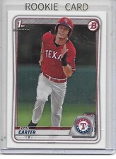 EVAN CARTER rookie card 2020 Bowman Draft BD126