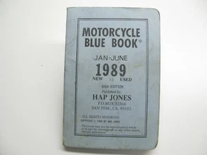 Hap Jones 1989 Motorcycle Blue Book edición 58a enero - junio - Imagen 1 de 6