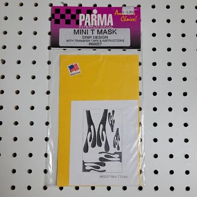 Vintage Parma #60027 Drips ~ Team Losi Mini T Paint Mask Drip Design NIP NOS - Image 1 of 4