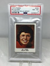1973 Panini Campioni Dello Sport #363 Billie Jean King PSA 8 (Top Pop, Pop 5)