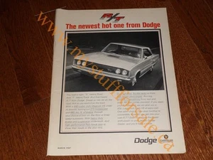1967 DODGE RT 2 ARTICLE / AD - Bild 1 von 1