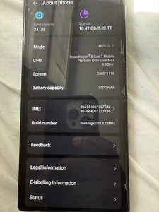 Nubia Red Magic 9 Pro 1TB + 24GB RAM - Picture 1 of 4
