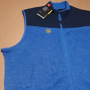 UA Under Armor Storm Golf Vest Full Zip Blue Loose Fit Cold Gear Men's XL NWT - Picture 1 of 15
