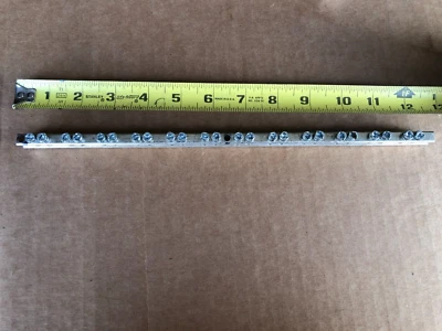 Ground Bar  #4-14 CUAL   CMC NA75  12-1/2" long with 24 termination points - Image 1 of 4