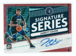 Jarrett Culver 2020-21 Panini Donruss Optic Signature Series Red Mojo Auto Prizm