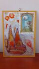  Antique old frame card glass hang handmade Religious Our Lady Nazare Portugal 