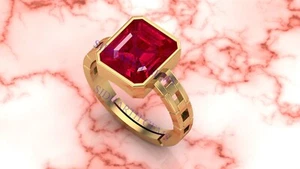 6.55 Carat Natural Ruby Manik Panchdhatu Birthstone/Astrology/Rashi Ratan Ring - Picture 1 of 4