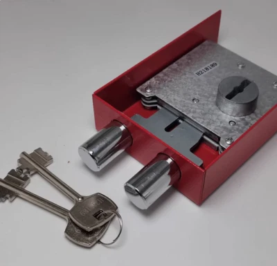 1*Dos pernos cerradura de llave cerradura de gabinete caja de contraseña cerradura mecánica bóveda cerradura de 6 hojas