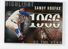 2015 TOPPS HIGHLIGHT OF THE YEAR 1966 # H-71  SANDY KOUFAX , DODGERS