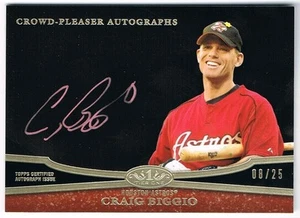2013 Topps Tier One Crowd Pleaser Autograph Copper Rose Ink Craig Biggio 08/25 ! - Picture 1 of 1
