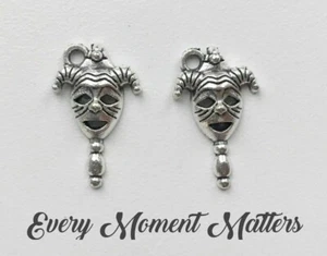 10 Tibetisches Silber MASKE MASKERADE THEATER KARNEVAL NARR Charm Limitierter Bestand - Bild 1 von 5