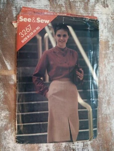 See & Sew By Butterick VTG Sewing Pattern 3267 Size B (12-14-16) Split Skirt - Picture 1 of 4