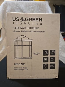 120V 12W LED Outdoor Wall Fixture - 1040 Lumens Warm White 3000k Commercial Grd. - Picture 1 of 10