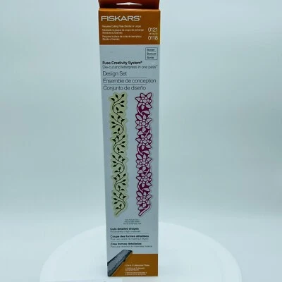 Fiskars Fuse Creativity System Design Set 0121 0118 Border Die Letterpress New - Image 1 of 4