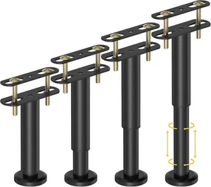 4 Pcs Adjustable Height Bed Support Legs 5.9-10.5 inch, Bed Frame Center Support - Picture 1 of 6