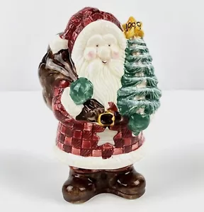 Portaluce tè Babbo Natale candela votiva ceramica decorazione natalizia 1999 - Foto 1 di 12