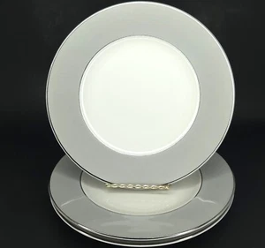C1960s LOTE 3 Syracuse Debutante Gris Platino 8" Juego de Repuesto de Plato de Ensalada - Imagen 1 de 7
