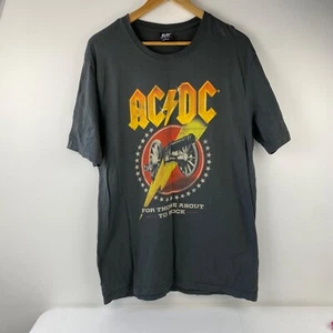 AC/DC 2023 Licensing Essentials Graphic T-Shirt Mens L Dark Grey/Yellow - Picture 1 of 7