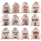 Halloween Candy Cotton Drawstring Bag Snack Gift Cookies Storage Gift Bag